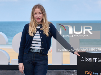 Pilar Palomero attends the photocall of the film ''Los Destellos'' during the 72nd San Sebastian International Film Festival in San Sebastia...