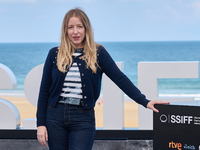 Pilar Palomero attends the photocall of the film ''Los Destellos'' during the 72nd San Sebastian International Film Festival in San Sebastia...