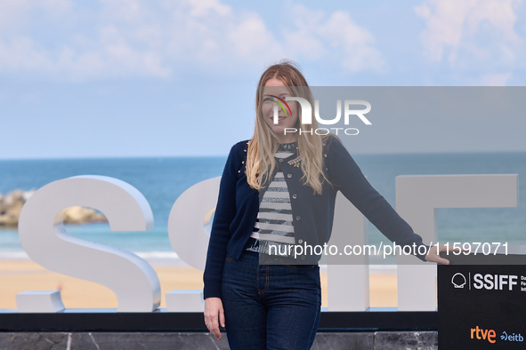 Pilar Palomero attends the photocall of the film ''Los Destellos'' during the 72nd San Sebastian International Film Festival in San Sebastia...