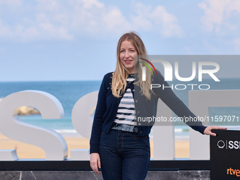 Pilar Palomero attends the photocall of the film ''Los Destellos'' during the 72nd San Sebastian International Film Festival in San Sebastia...