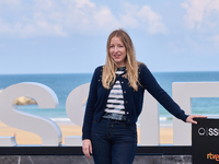 Pilar Palomero attends the photocall of the film ''Los Destellos'' during the 72nd San Sebastian International Film Festival in San Sebastia...