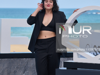 Marina Guerola attends the photocall of the film ''Los Destellos'' during the 72nd San Sebastian International Film Festival in San Sebastia...