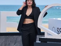 Marina Guerola attends the photocall of the film ''Los Destellos'' during the 72nd San Sebastian International Film Festival in San Sebastia...