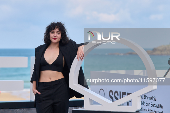 Marina Guerola attends the photocall of the film ''Los Destellos'' during the 72nd San Sebastian International Film Festival in San Sebastia...