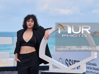 Marina Guerola attends the photocall of the film ''Los Destellos'' during the 72nd San Sebastian International Film Festival in San Sebastia...