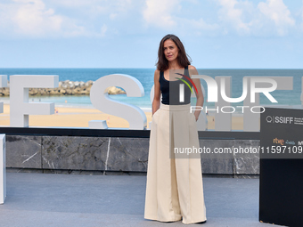 Patricia Lopez Arnaiz attends the photocall of the film ''Los Destellos'' during the 72nd San Sebastian International Film Festival in San S...