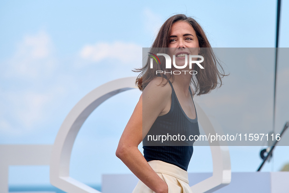 Patricia Lopez Arnaiz attends the photocall of the film ''Los Destellos'' during the 72nd San Sebastian International Film Festival in San S...