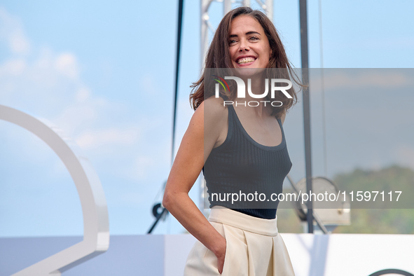 Patricia Lopez Arnaiz attends the photocall of the film ''Los Destellos'' during the 72nd San Sebastian International Film Festival in San S...