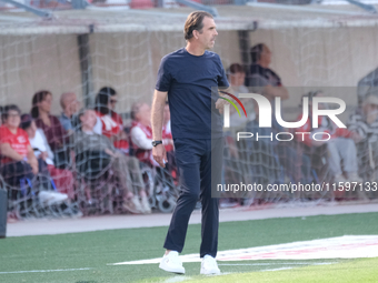 Edoardo Gorini, Head Coach of AS Cittadella 1973, during the Italian Serie B soccer championship football match between Mantova Calcio 1911...