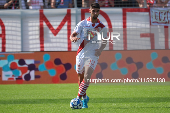 Fabrizio Brignani of Mantova 1911 carries the ball during the Italian Serie B soccer championship football match between Mantova Calcio 1911...