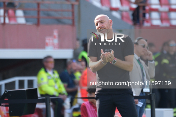 Davide Possanzini, Head Coach of Mantova 1911, during the Italian Serie B soccer championship match between Mantova Calcio 1911 and AS Citta...