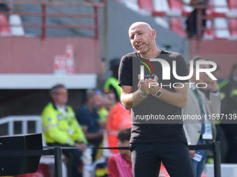 Davide Possanzini, Head Coach of Mantova 1911, during the Italian Serie B soccer championship match between Mantova Calcio 1911 and AS Citta...