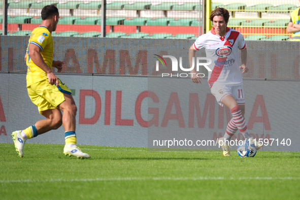 Antonio Fiori of Mantova 1911 carries the ball during the Italian Serie B soccer championship football match between Mantova Calcio 1911 and...