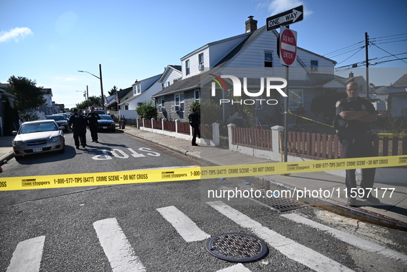 Six people are slashed in a slashing attack in the Gerritsen section of Brooklyn, New York, United States, on September 22, 2024. At approxi...