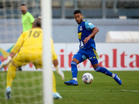 Wescley Matos Da Silva of Sliema Wanderers is in action during the Malta 360 Sports Premier League soccer match between the two teams at the...