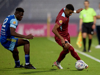 Thaylor Aldama of Gzira United is closely followed by Simon Zibo of Sliema Wanderers during the Malta 360 Sports Premier League soccer match...