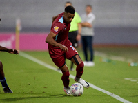 Thaylor Aldama of Gzira United is in action during the Malta 360 Sports Premier League soccer match between the two teams at the National St...