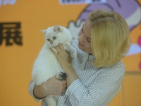 Purebred cats compete at the 2024 Hangzhou International Purebred Cat Tasting Competition in Hangzhou, China, on September 22, 2024. (