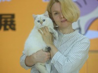 Purebred cats compete at the 2024 Hangzhou International Purebred Cat Tasting Competition in Hangzhou, China, on September 22, 2024. (