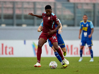 Luis Carlo Riascos of Gzira United is in action during the Malta 360 Sports Premier League soccer match between Gzira United and Sliema Wand...