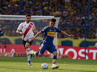 Paul Fernandez of Boca Juniors during an Argentine soccer league match at La Bombonera stadium in Buenos Aires, Argentina, on September 21,...