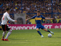 Kevin Zenon of Boca Juniors during an Argentine soccer league match at La Bombonera stadium in Buenos Aires, Argentina, on September 21, 202...