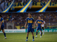 Exequiel Zeballos of Boca Juniors during an Argentine soccer league match at La Bombonera stadium in Buenos Aires, Argentina, on September 2...