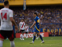 Edinson Cavani of Boca Juniors during an Argentine soccer league match at La Bombonera stadium in Buenos Aires, Argentina, on September 21,...