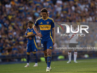 Edinson Cavani of Boca Juniors during an Argentine soccer league match at La Bombonera stadium in Buenos Aires, Argentina, on September 21,...