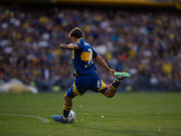 Exequiel Zeballos of Boca Juniors during an Argentine soccer league match at La Bombonera stadium in Buenos Aires, Argentina, on September 2...