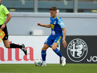 Myles Beerman of Sliema Wanderers is in action during the Malta 360 Sports Premier League soccer match between Gzira United and Sliema Wande...