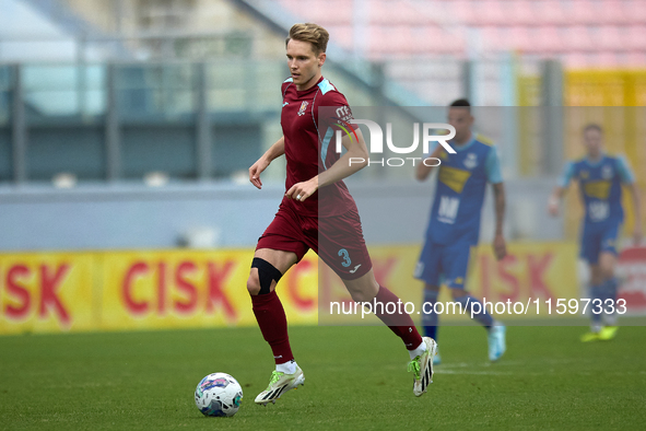 Gabriel Bohrer Mentz of Gzira United is in action during the Malta 360 Sports Premier League soccer match between Gzira United and Sliema Wa...