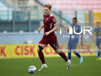 Gabriel Bohrer Mentz of Gzira United is in action during the Malta 360 Sports Premier League soccer match between Gzira United and Sliema Wa...