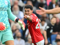 Ramon Sosa of Nottingham Forest celebrates after scoring a goal to make it 2-2 during the Premier League match between Brighton and Hove Alb...