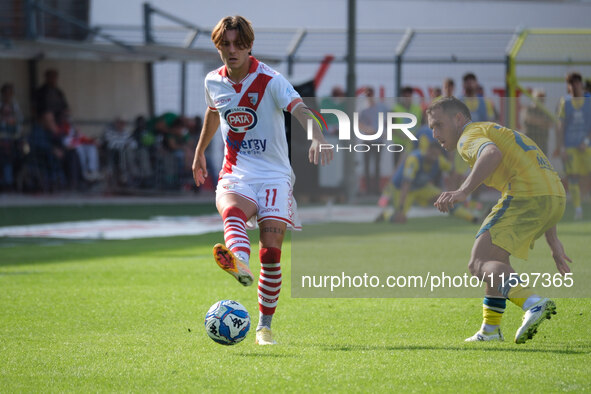 Antonio Fiori of Mantova 1911 participates in the Italian Serie B soccer championship football match between Mantova Calcio 1911 and AS Citt...