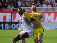 Davis Mensah of Mantova 1911 and Edoardo Sottini of AS Cittadella 1973 during the Italian Serie B soccer championship match between Mantova...