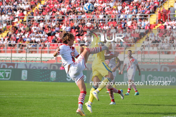 Antonio Fiori of Mantova 1911 participates in the Italian Serie B soccer championship football match between Mantova Calcio 1911 and AS Citt...