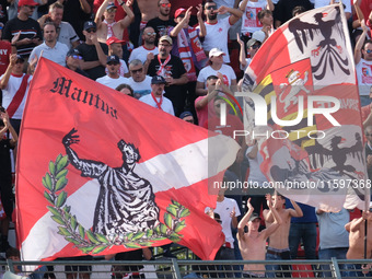 Supporters of Mantova 1911 during the Italian Serie B soccer championship match between Mantova Calcio 1911 and AS Cittadella 1973 at Danilo...