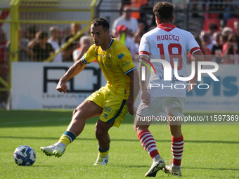 Lorenzo Carissoni of AS Cittadella 1973 carries the ball during the Italian Serie B soccer championship football match between Mantova Calci...