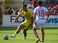 Lorenzo Carissoni of AS Cittadella 1973 carries the ball during the Italian Serie B soccer championship football match between Mantova Calci...