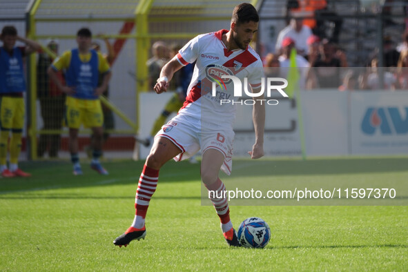 Cristiano Bani of Mantova 1911 carries the ball during the Italian Serie B soccer championship football match between Mantova Calcio 1911 an...