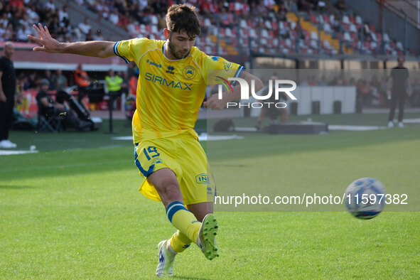 Francesco D Alessio of AS Cittadella 1973 crosses the ball during the Italian Serie B soccer championship football match between Mantova Cal...