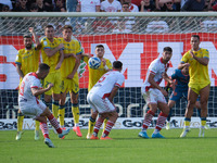 AS Cittadella 1973 plays during the Italian Serie B soccer championship football match between Mantova Calcio 1911 and AS Cittadella 1973 at...