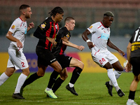 Kevin Williams of Balzan controls the ball during the Malta 360 Sports Premier League soccer match between Balzan and Hamrun Spartans at the...