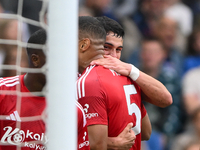 Ramon Sosa of Nottingham Forest celebrates after scoring a goal to make it 2-2 during the Premier League match between Brighton and Hove Alb...