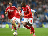 Callum Hudson-Odoi of Nottingham Forest is in action during the Premier League match between Brighton and Hove Albion and Nottingham Forest...