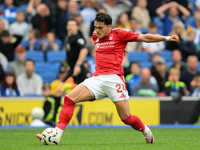 During the Premier League match between Brighton and Hove Albion and Nottingham Forest at the American Express Community Stadium in Brighton...