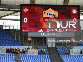 A.S. fans in Rome protest against society, leaving the Curva Sud empty during the 5th day of the Serie A Championship between A.S. Roma and...