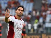 Mats Hummels of A.S. Roma during the 5th day of the Serie A Championship between A.S. Roma and Udinese Calcio at the Olympic Stadium in Rome...