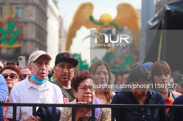 Persons are seen during the Maraton de Mariachis de la Ciudad de Mexico at Zocalo main square, which aims to promote and disseminate this re...